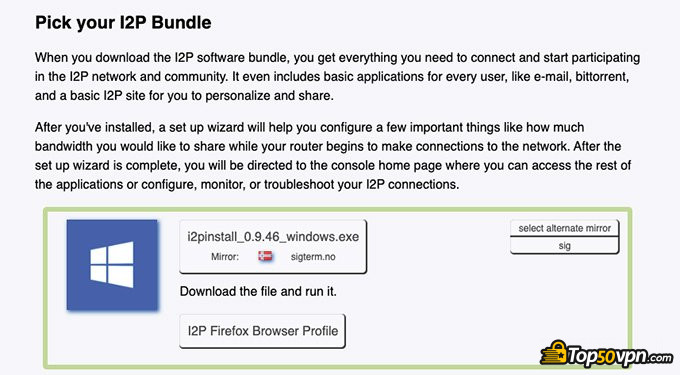 How to access the dark web: I2P installer download Cómo entrar en la Dark Web: Descarga del instalador I2P.